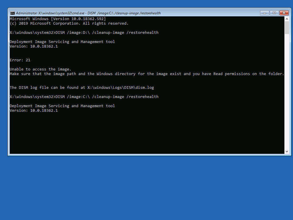 Dism cleanup image