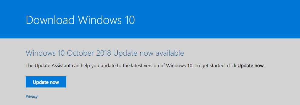 October update