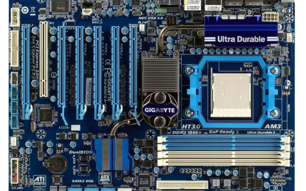 Image showing a motherboard that can help identify freezing issue in Windows