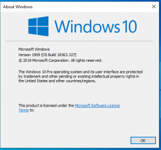 Windows 10 version 1909