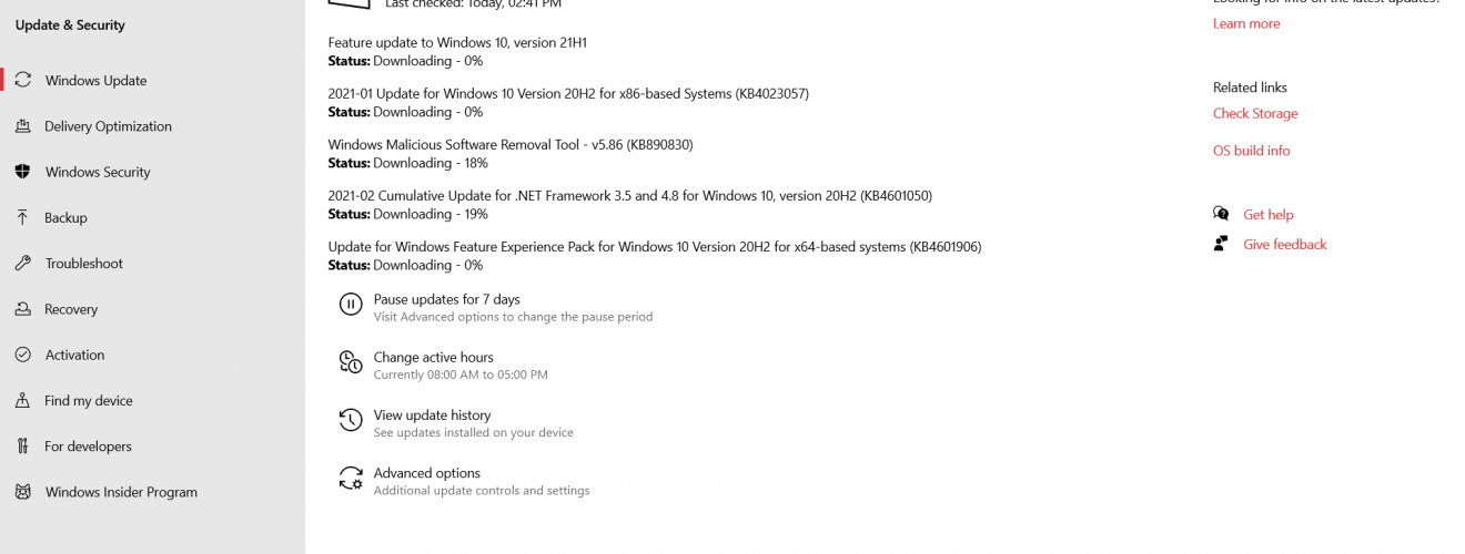 Windows 10 21H1 update