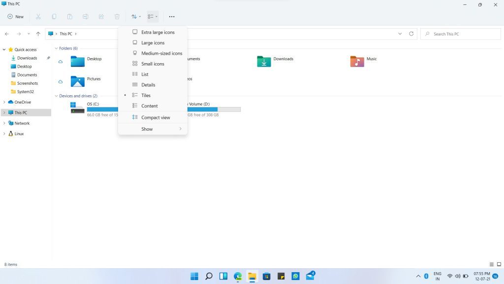 File explorer light