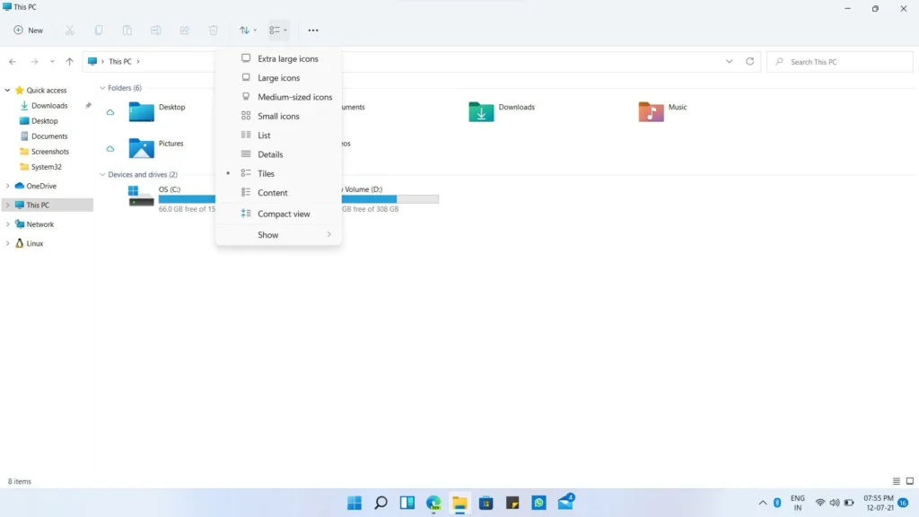 File explorer light