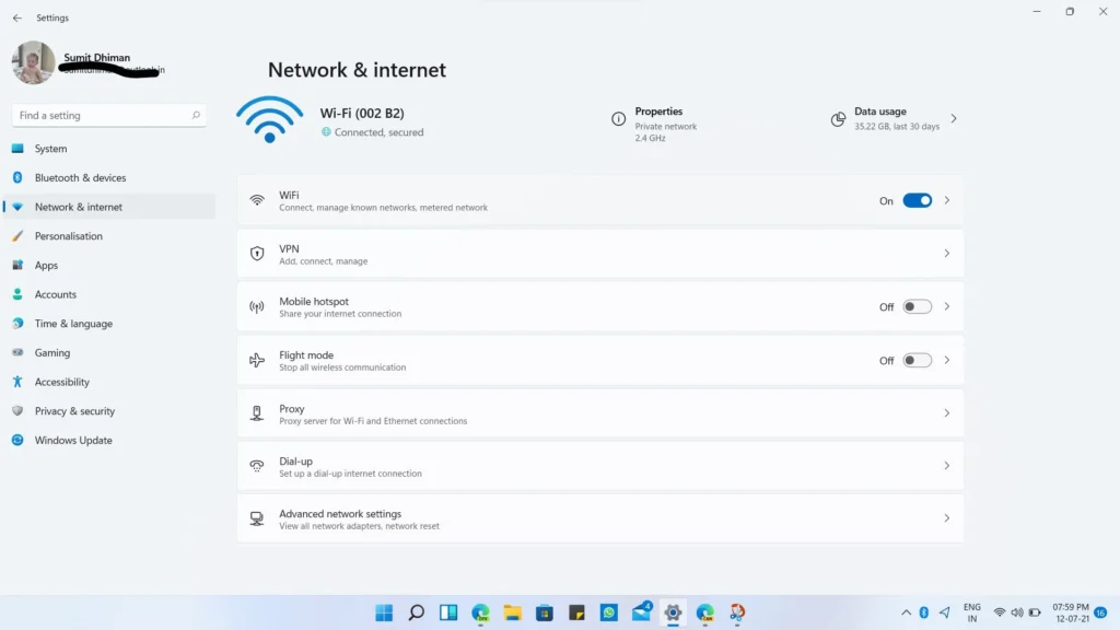 Network page light