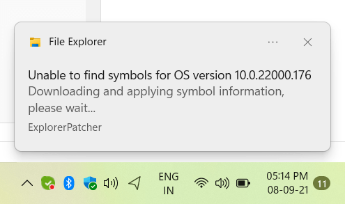 ExplorerPatcher for in Windows 11 taskbar