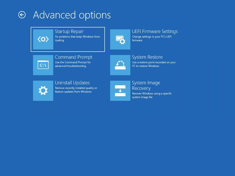 Windows Recovery environment