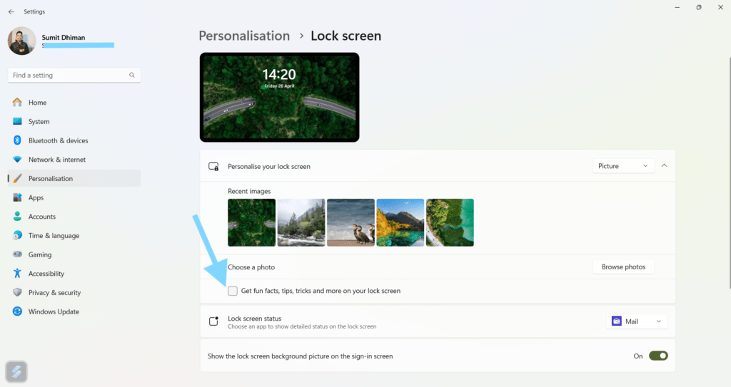 Disable Lock Screen ads Windows 