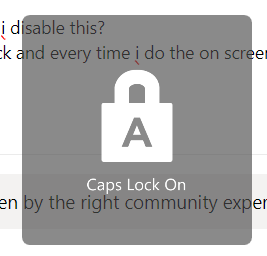 Caps lock Indicator showing on Windows