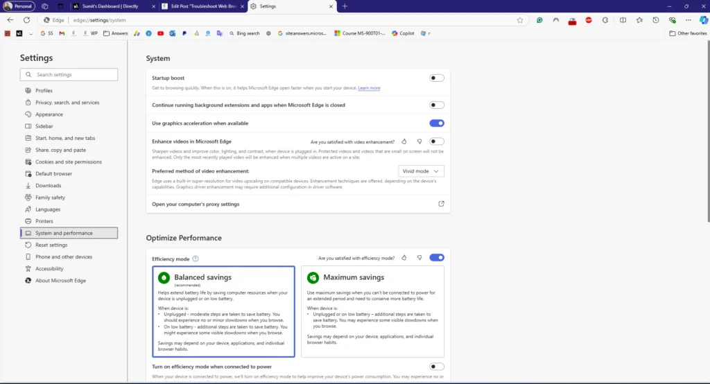 Troubleshoot Web Browser issues on Windows 10/11 2 Hardware acceleration web browser