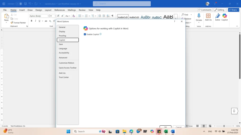 How to disable Copilot in Office 365: A Step-by-Step Guide 2 Disable Copilot in Office 365 using Settings.