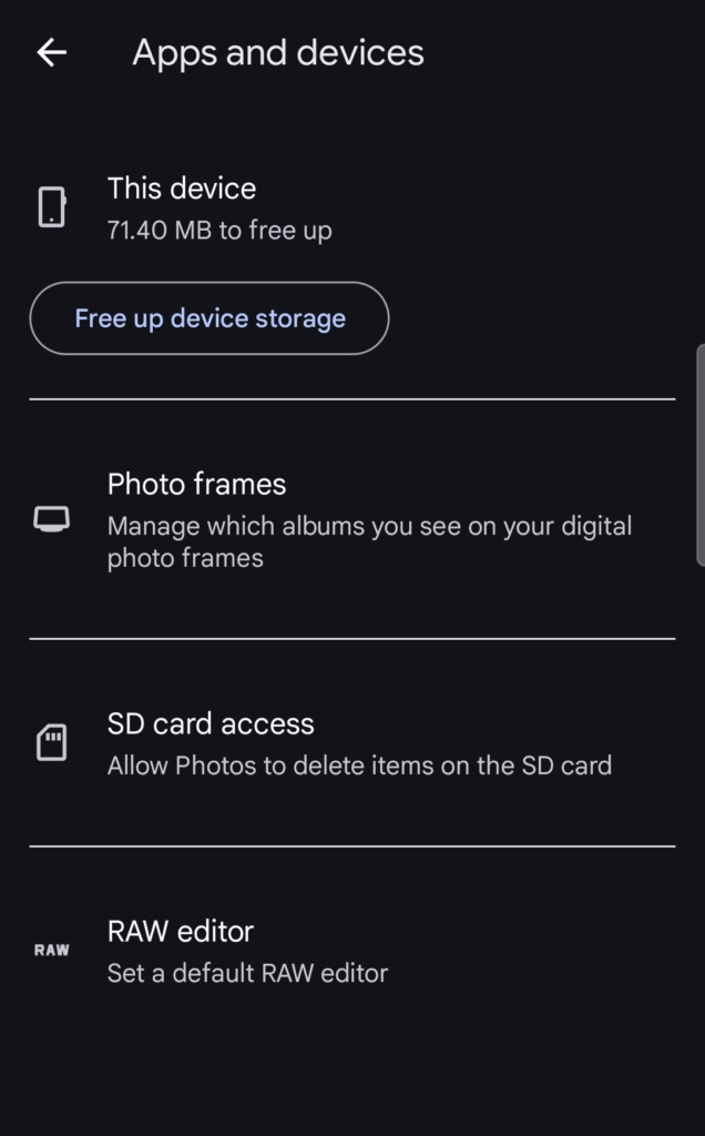 Albums missing in Android Photo picker