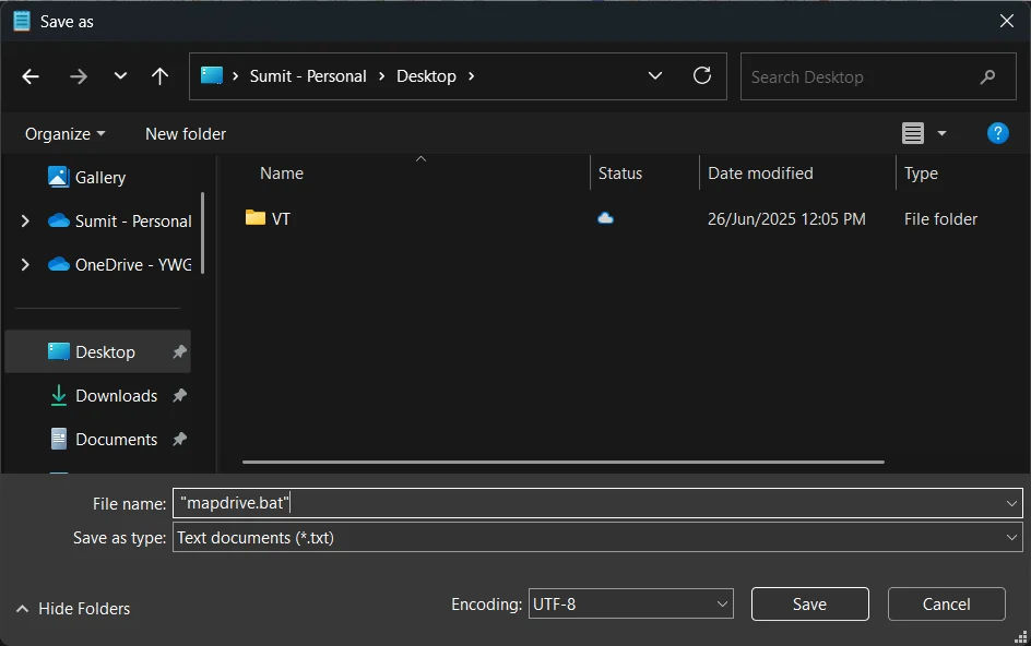 Map or add network drive in Windows 11 using CMD 2 Image showing a File Explorer Window to map drive batch file in Windows 11