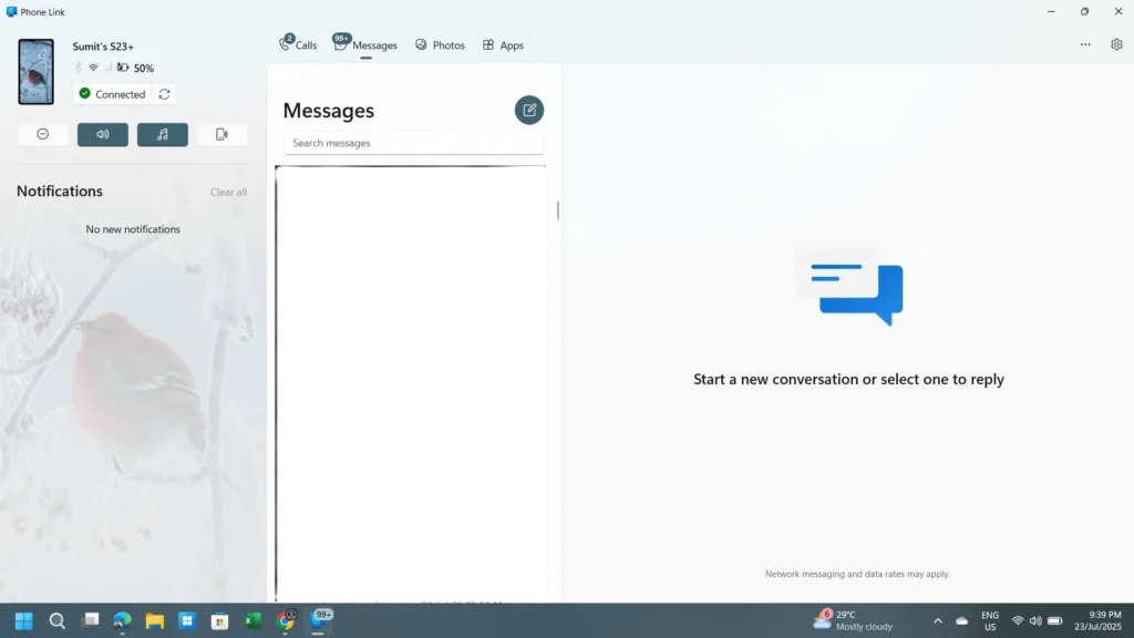 Phone link app homepage
