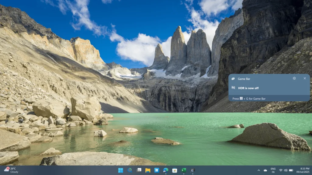 After July update KB5062553 HDR, Language input issues seen 1 Image taken before KB5062553 shows a toggle for HDR