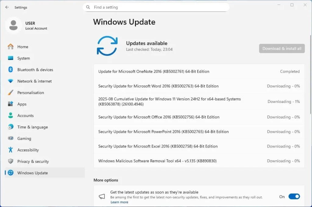 Be Aware: Windows 11 update SSD failures is just a hoax 1 Image showing Windows update, which people think that Windows 11 update SSD failures are real