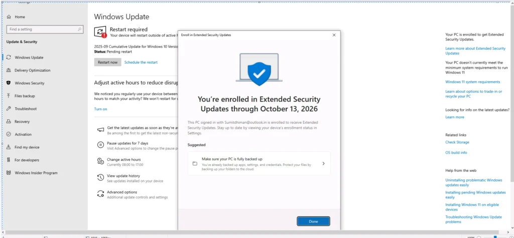 Fix ESU Program not appearing in Windows update