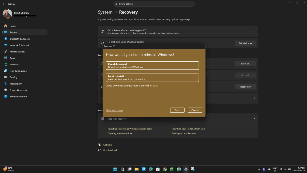 How to Factory Reset Windows 11 computer