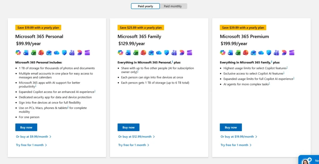Plans other than Microsoft 365 basic