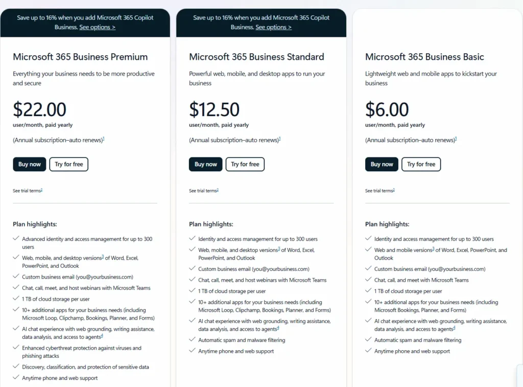 Microsoft 365 Business basic is 6$/month