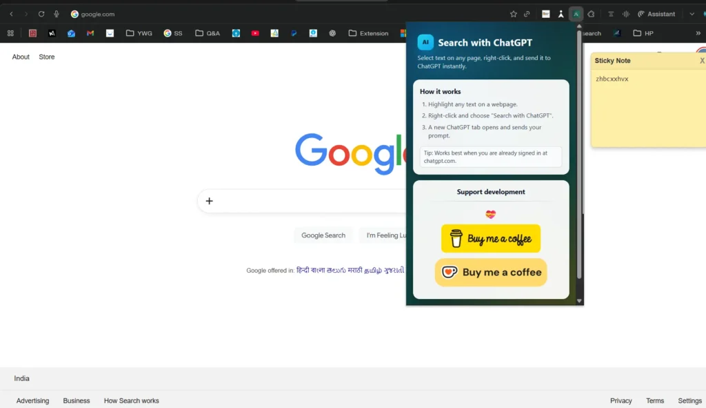 Ask ChatGPT Browser Extension